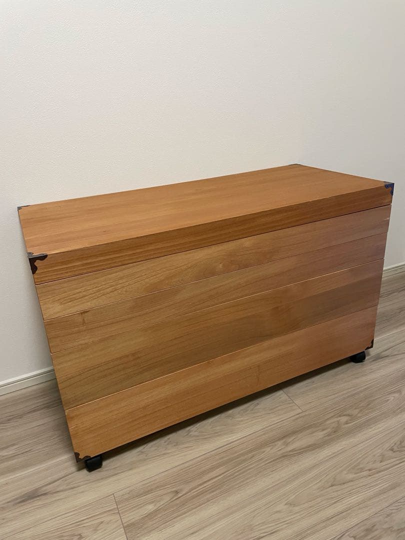 桐衣装箱４段収納ケース　着物　桐箪笥　柿渋仕上げ