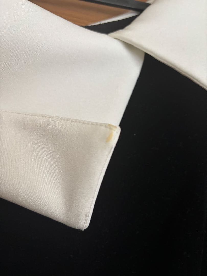 Lejaアシンメトリービッグカラーベロアマーメイドドレス