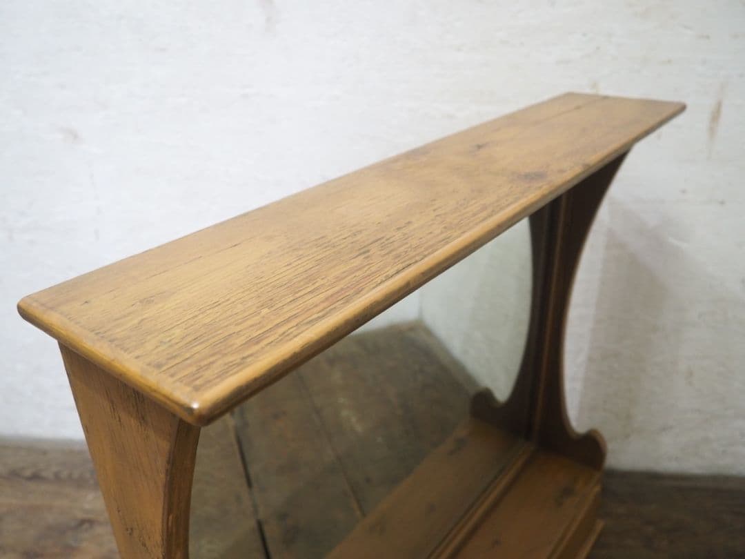 1105 カントリースタイル　スタンドミラー　鏡　姿見　収納棚　壁掛け　ウォール