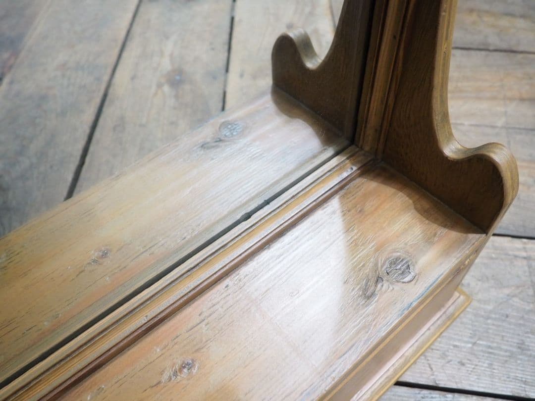 1105 カントリースタイル　スタンドミラー　鏡　姿見　収納棚　壁掛け　ウォール