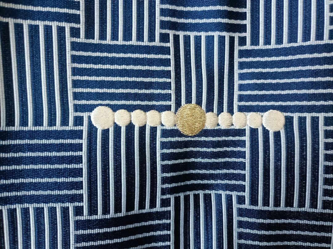 ドゥーブルメゾン 半幅帯 ネイビー