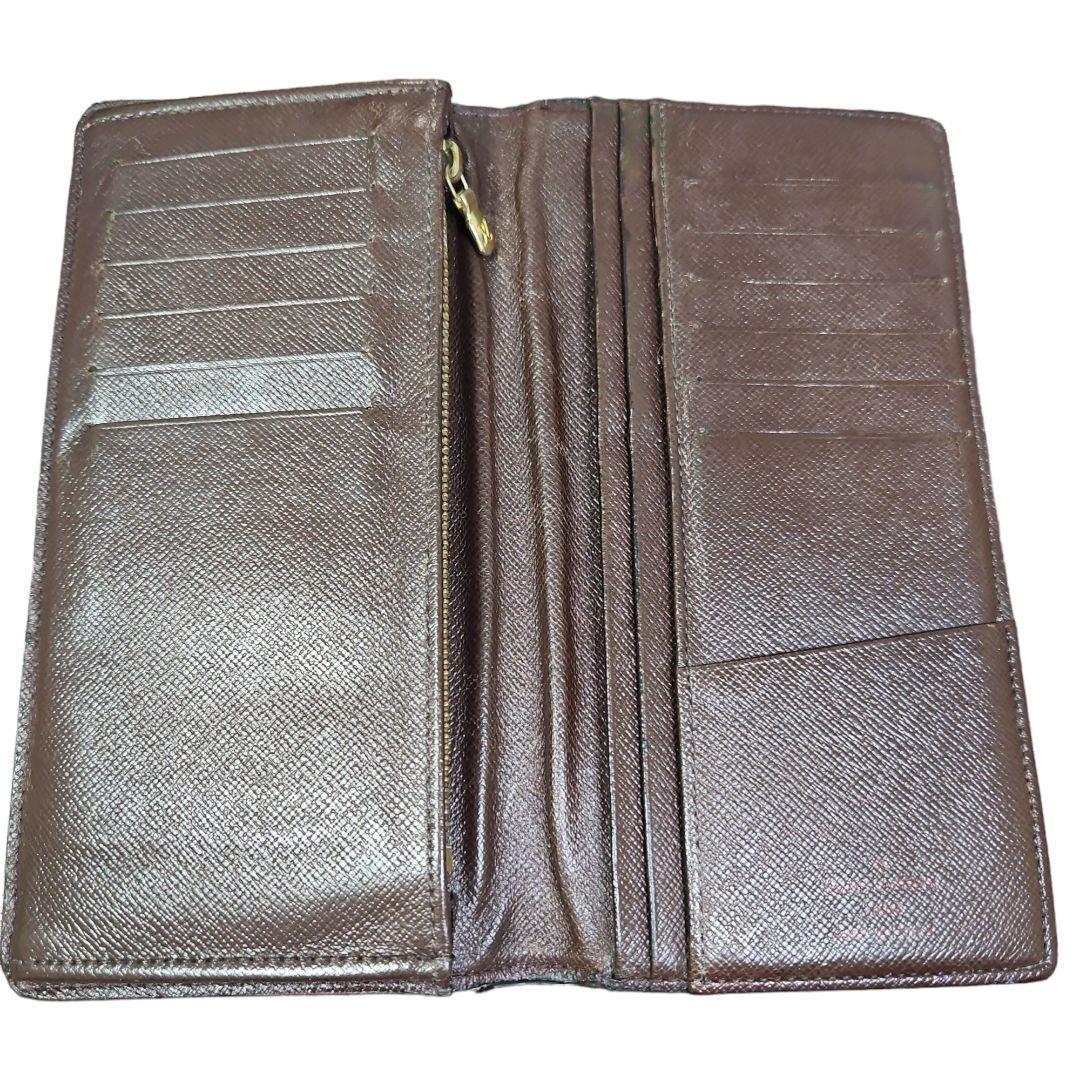 【美品】ルイヴィトン ダミエ ポルトフォイユ ブラザ ブラウン 長財布 2つ折り