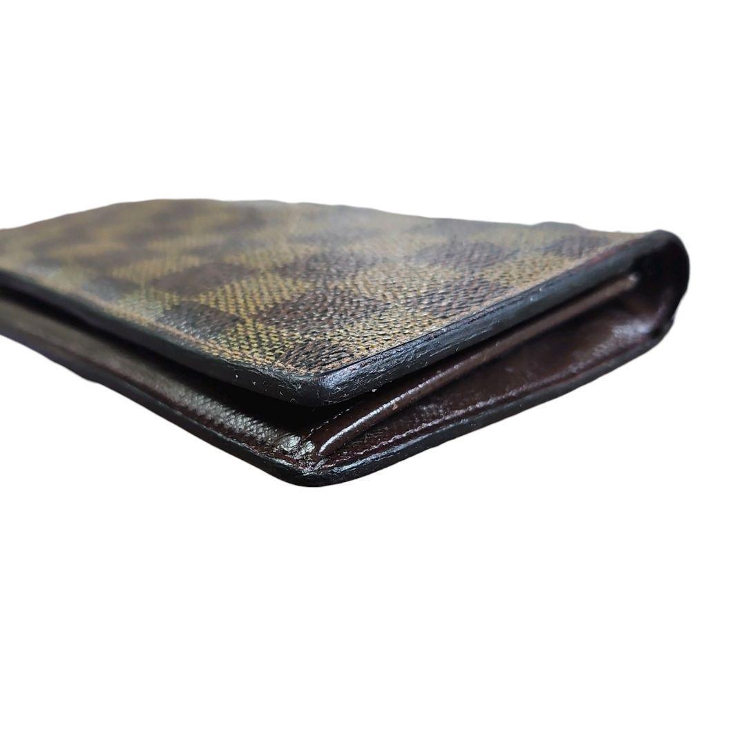 【美品】ルイヴィトン ダミエ ポルトフォイユ ブラザ ブラウン 長財布 2つ折り