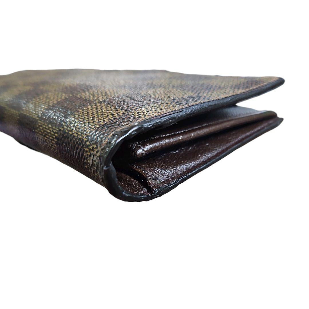 【美品】ルイヴィトン ダミエ ポルトフォイユ ブラザ ブラウン 長財布 2つ折り