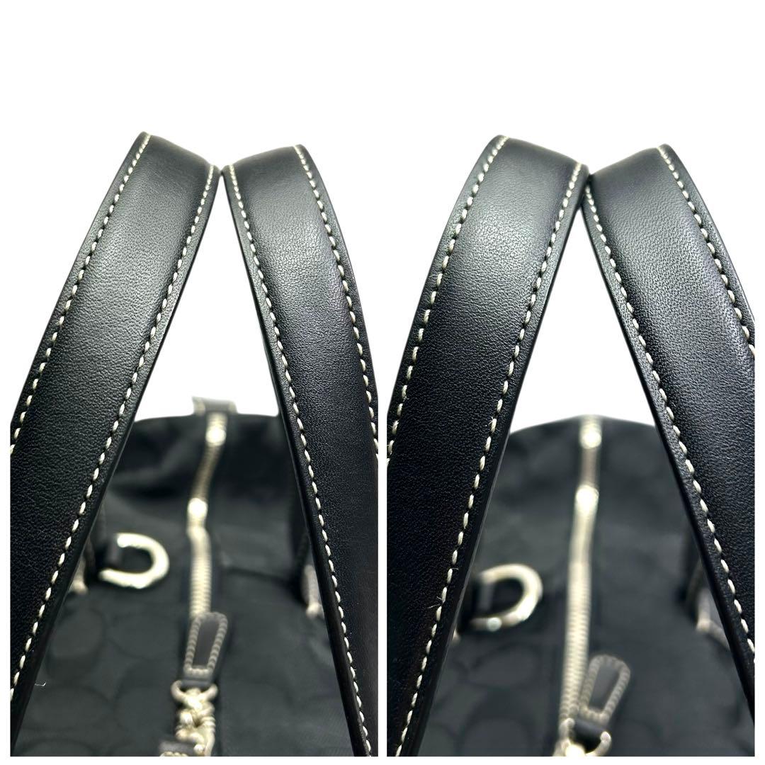 美品 COACH コーチ　ボストンバッグ　シグネチャー　2way 大容量　黒