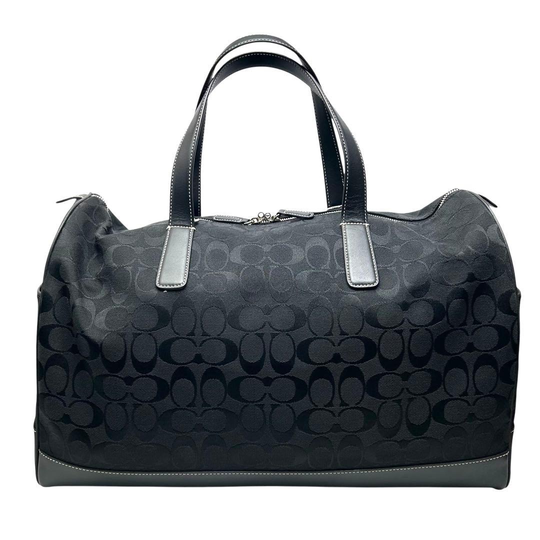 美品 COACH コーチ　ボストンバッグ　シグネチャー　2way 大容量　黒