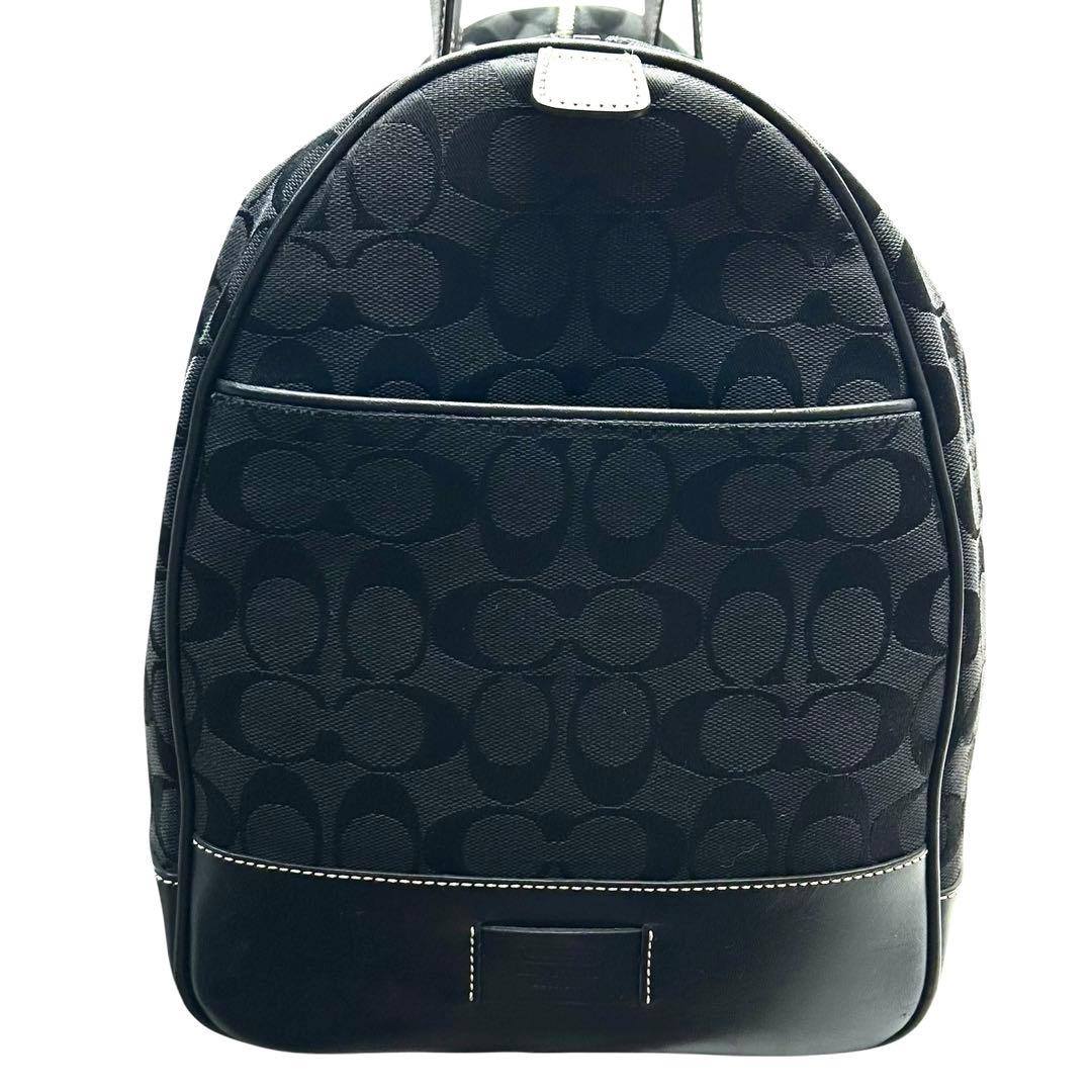 美品 COACH コーチ　ボストンバッグ　シグネチャー　2way 大容量　黒