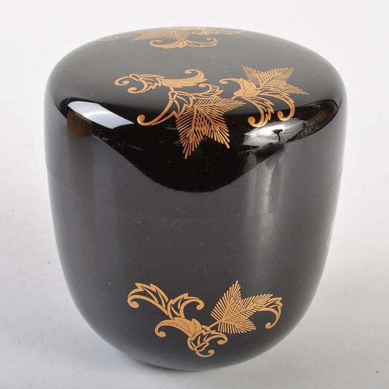 いずも渡辺松悦作　松唐草蒔絵　大棗　堀内宗完(兼中斎)極め箱　DR7197