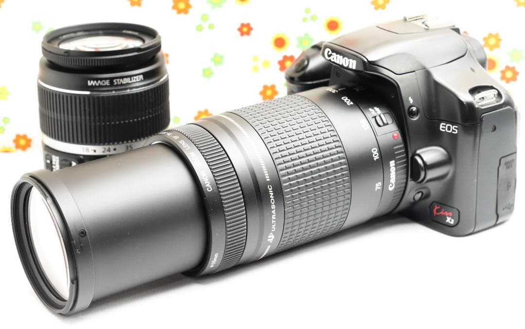 キャノン Canon kiss X2☆ダブルレンズ！初心者オススメ☆スマホ転送