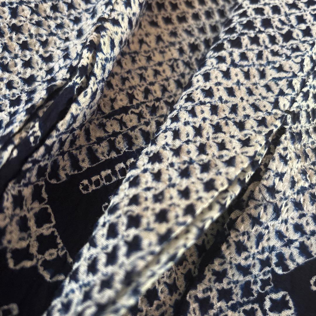 【SALE】有松鳴海絞り浴衣 美品 身丈159 手縫い 藍染 絞り 浴衣