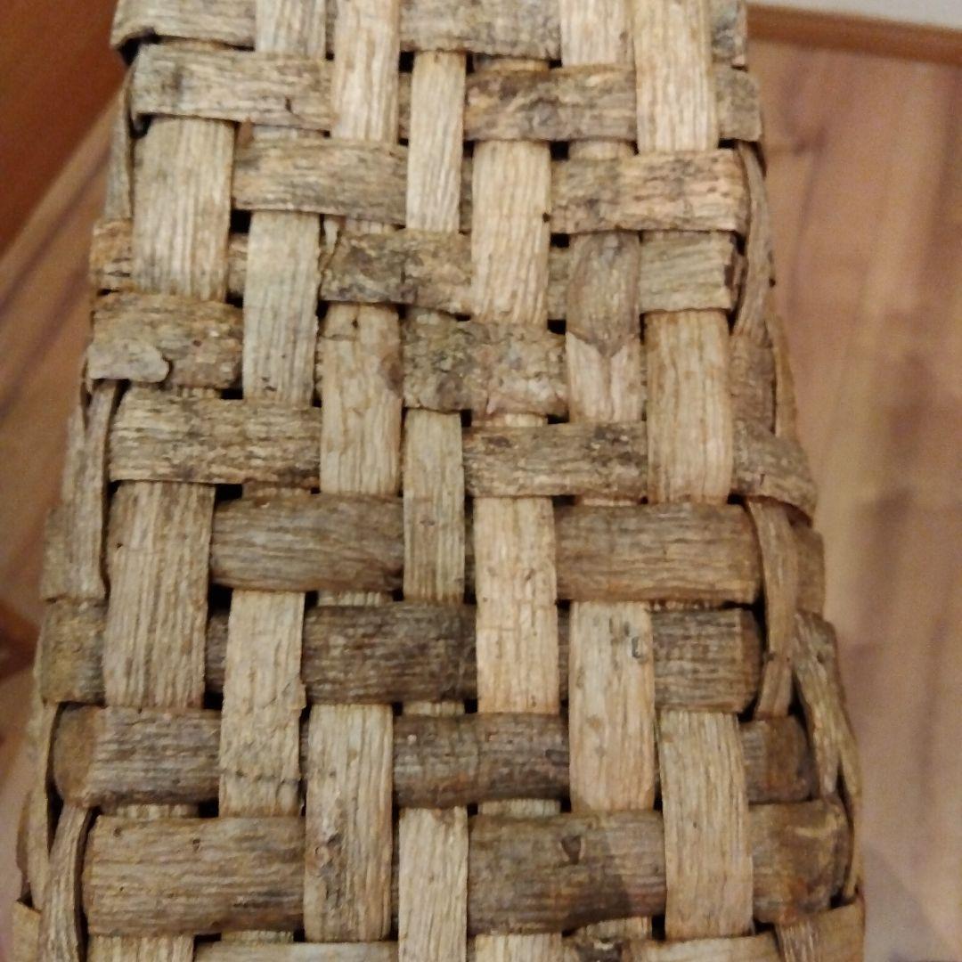 くるみ　あけびのブラウンかごバッグ