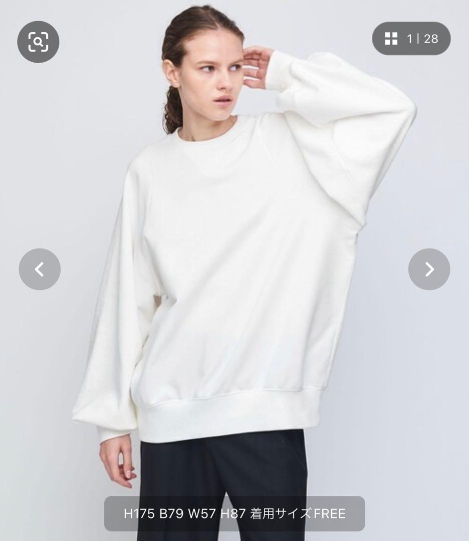 未使用タグ付【AEWEN MATOPH】　コットン スウェット プルオーバー　白