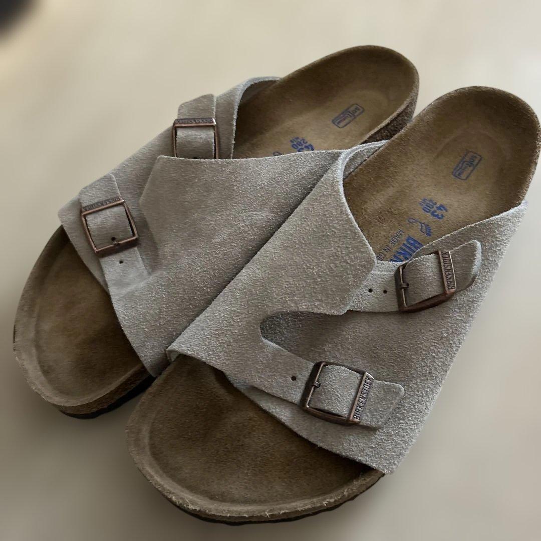 BIRKENSTOCK ベージュ スエード サンダル