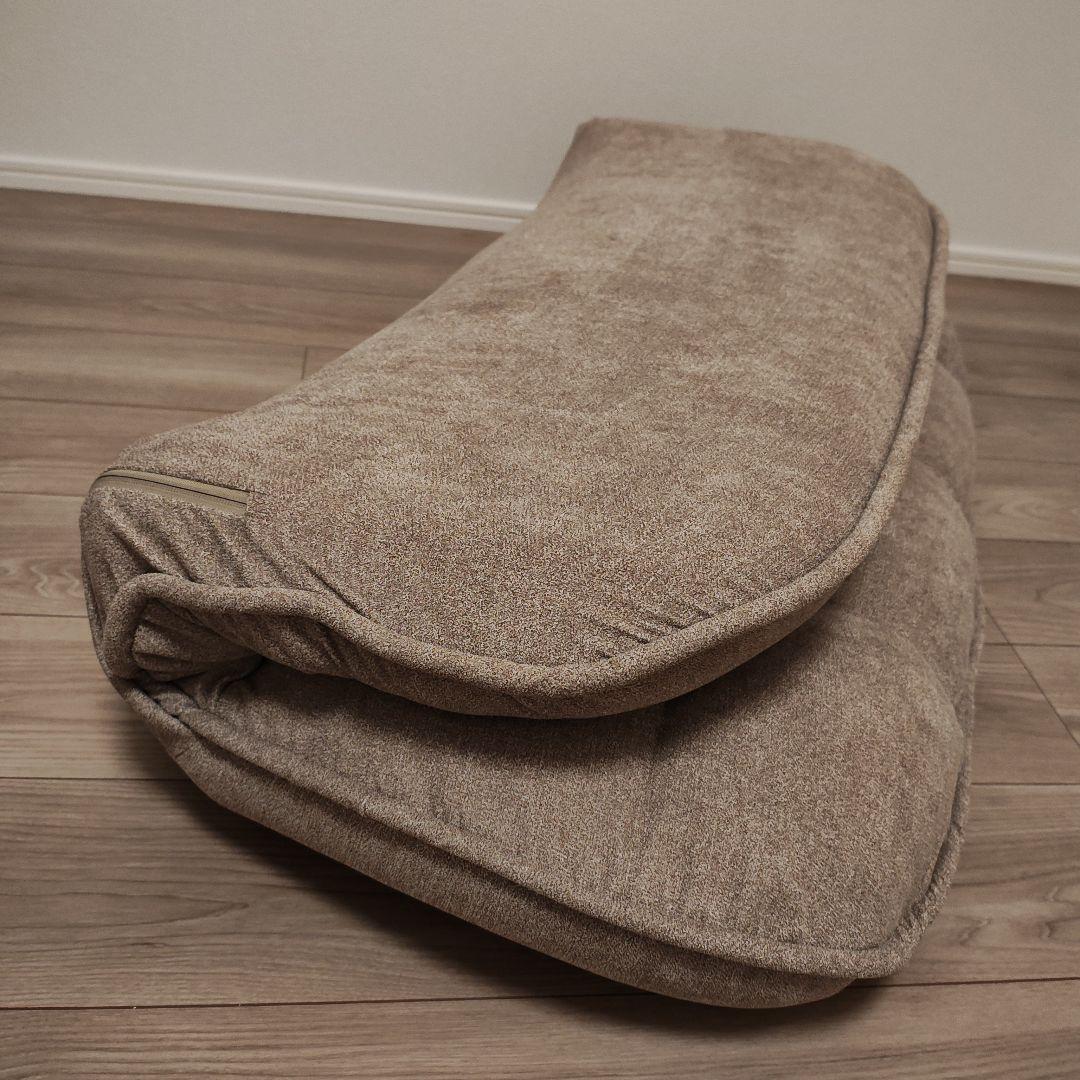 座椅子生活 ふんわりモコモコ リクライニングローソファー ベージュ QAW1