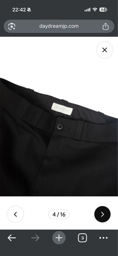 新作 Daydream Harbor Trousers S black