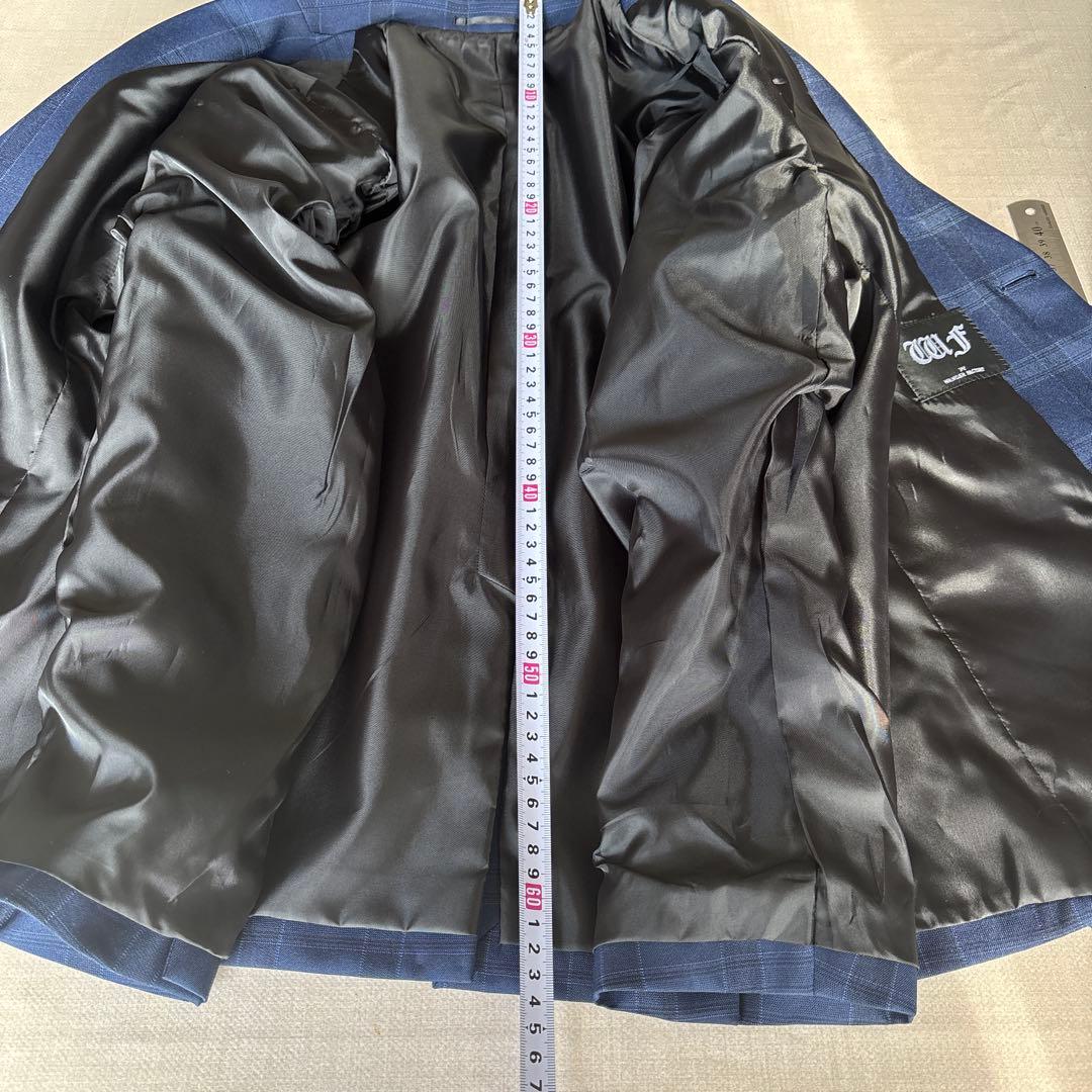 極美品✨ワンダーファクトリー　男子フォーマルスーツ　ネイビー　チェック① ②