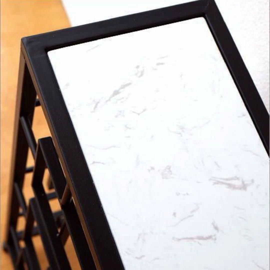 美品 大理石とアイアンのコンソールテーブル