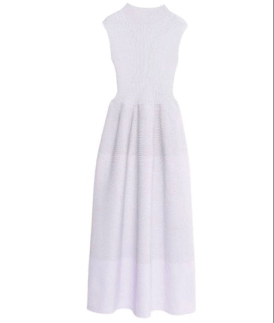 美品/ anuans /ノースリーブホールガーメントニットワンピース