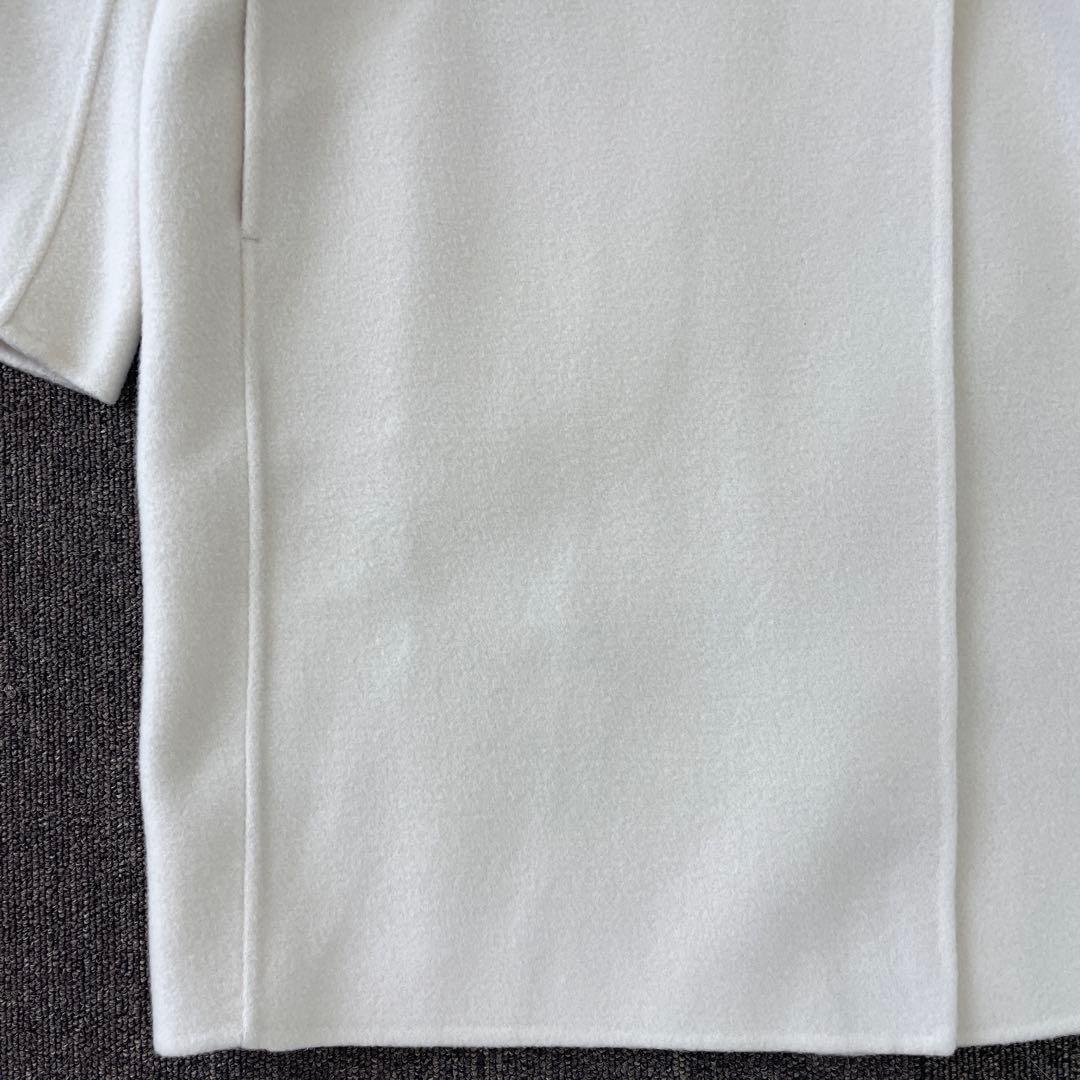 23区 ウールリバーコート フード付き ミドル丈 アウター アイボリー 36 S