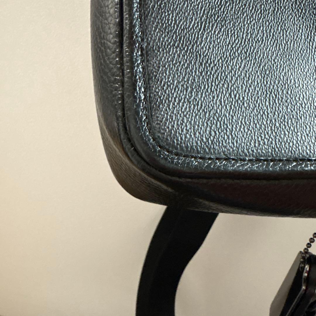 coach ブラックレザー ショルダーバッグ