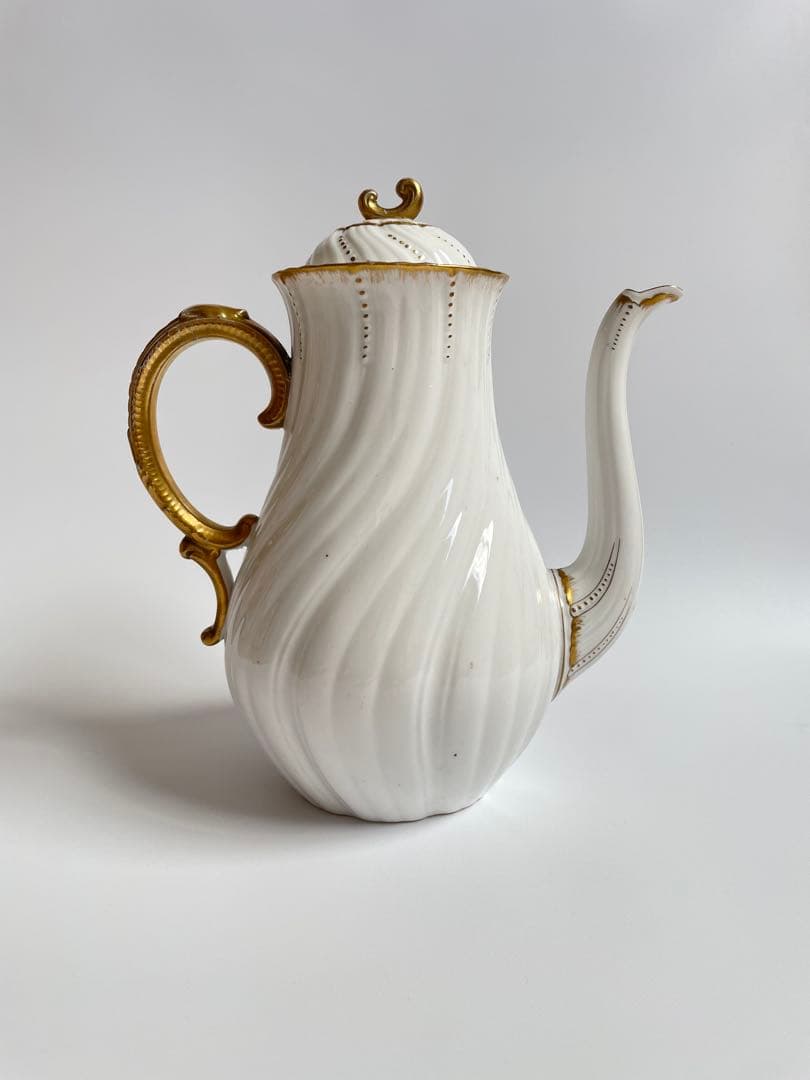 希少 美品 サルグミンヌ ポット フランスアンティーク 白　コーヒーポット