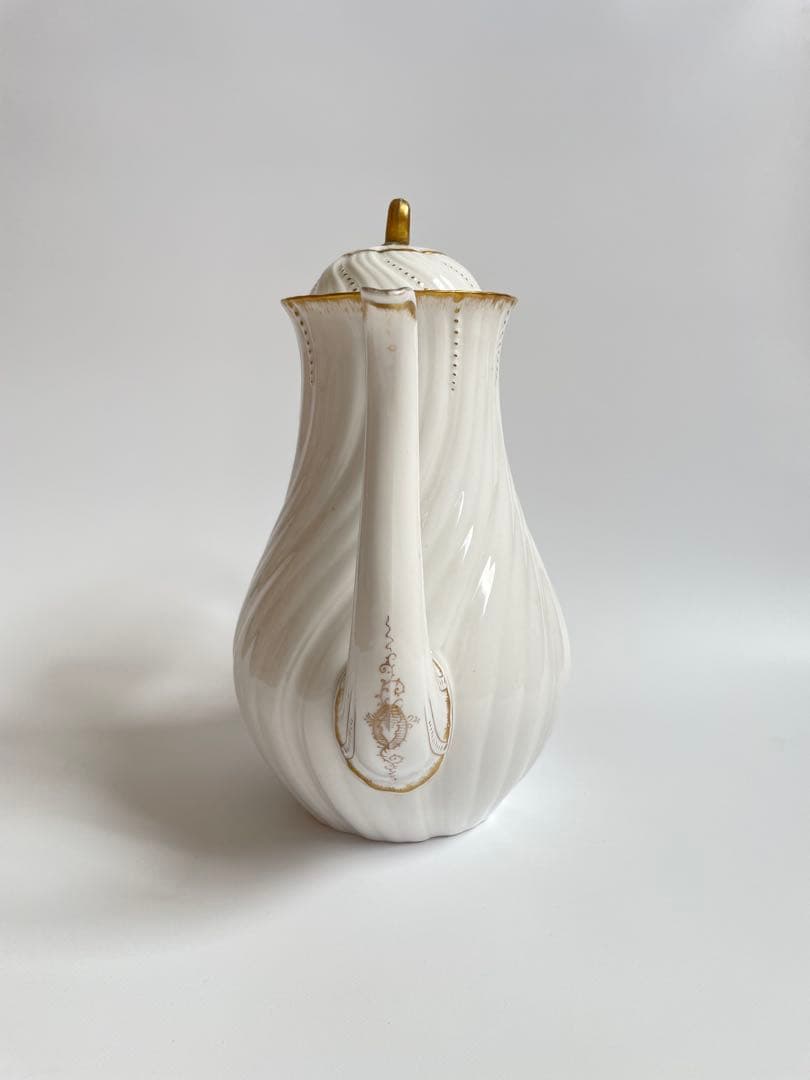 希少 美品 サルグミンヌ ポット フランスアンティーク 白　コーヒーポット