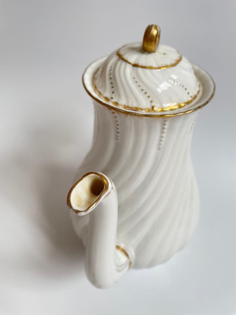 希少 美品 サルグミンヌ ポット フランスアンティーク 白　コーヒーポット