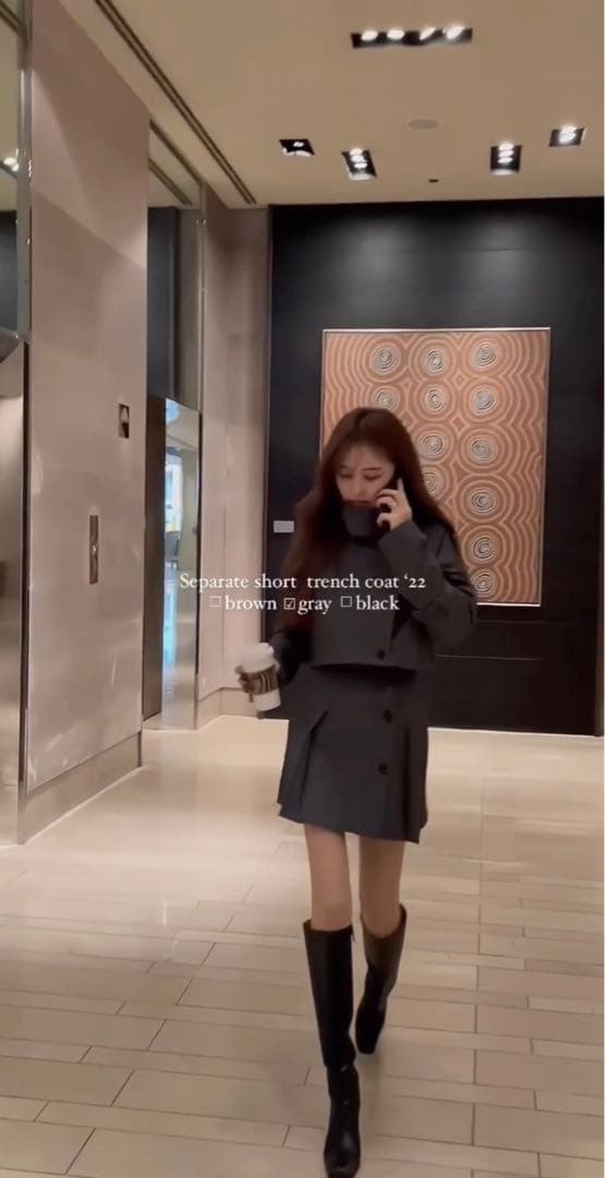 【タグ付き未使用】mavimoon トレンチミニコート　セットアップ