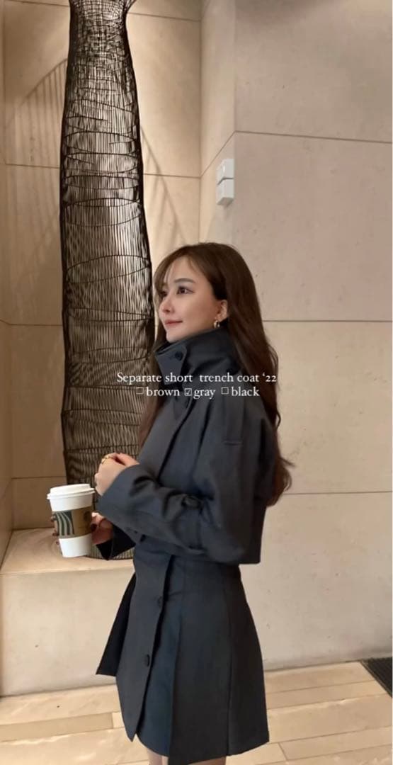 【タグ付き未使用】mavimoon トレンチミニコート　セットアップ