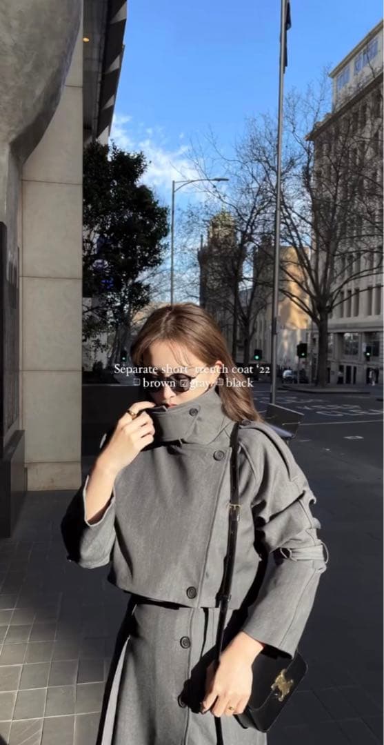 【タグ付き未使用】mavimoon トレンチミニコート　セットアップ