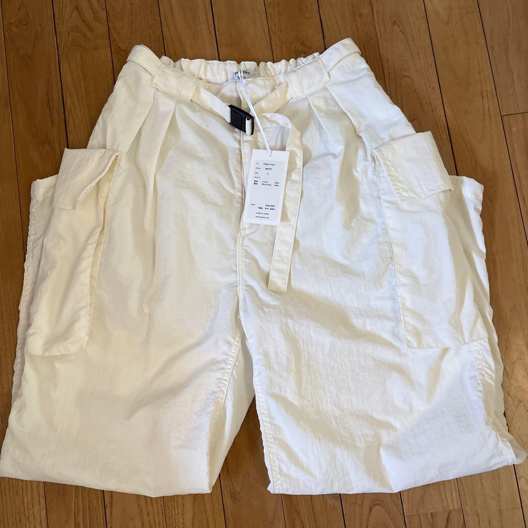 取下間近　今期未使用品！pheeny ナイロンカーゴパンツ ホワイト　サイズ2