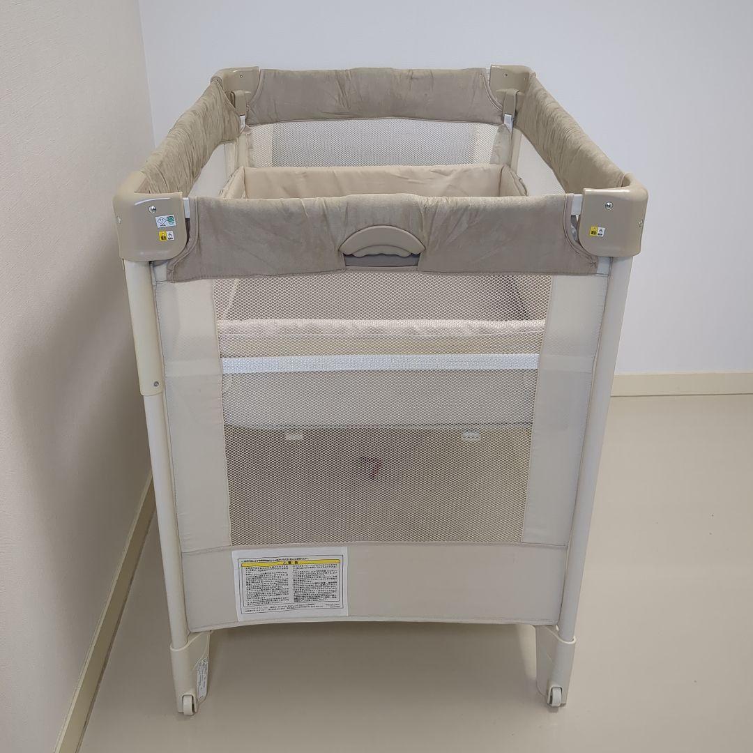 【美品】アップリカ　ココネルエアープラスAB　ホワイトベージュ　取説　保存袋付き