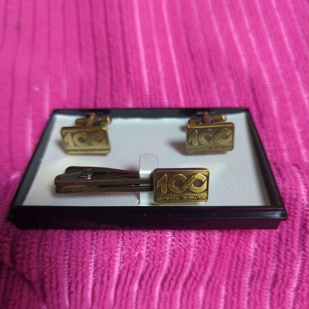 コカコーラ100周年記念タイピンカフスセット