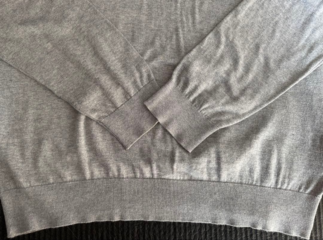 JOHN SMEDLEY グレー 長袖 シーアイランドコットンニットポロ