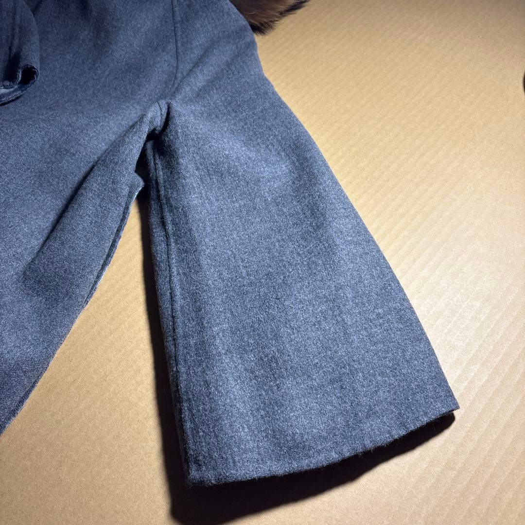 専用出品SCAPA 九分袖グレーウールコートと白タートルニット