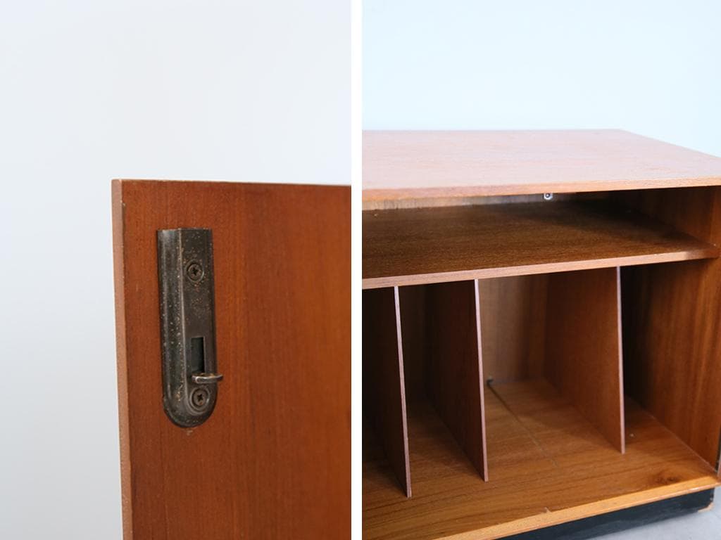 英国アンティークチーク古木キャビネット/木製キッチン収納/飾り棚(91-220)