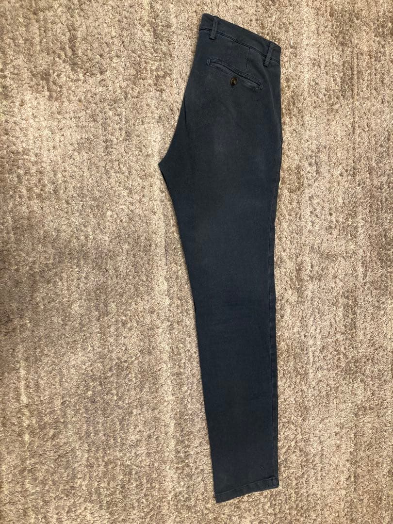 BRIGLIA 1949 上質　ストレッチ スリム チノパン 紺45