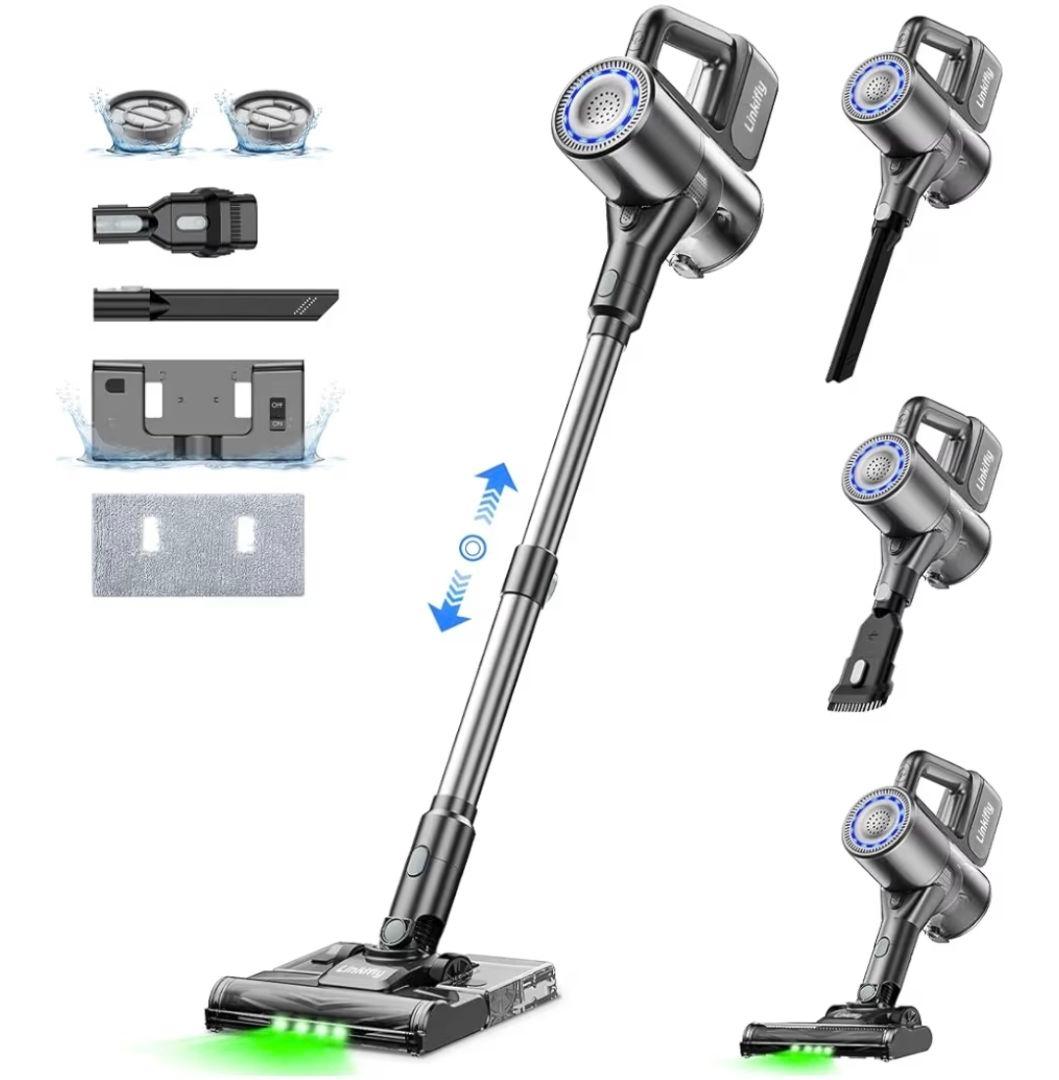 コードレス掃除機 75000pa 自立式 伸縮型 スティック ハンディクリーナー