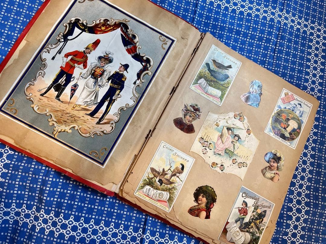 アンティーク赤ずきんちゃん♡他たっぷりのクロモス貼り大盤サイズアルバム冊子
