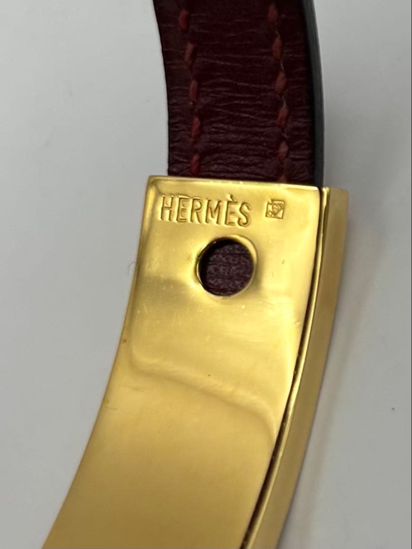 HERMES エルメス プスプス バングル ブレスレット ルージュアッシュ