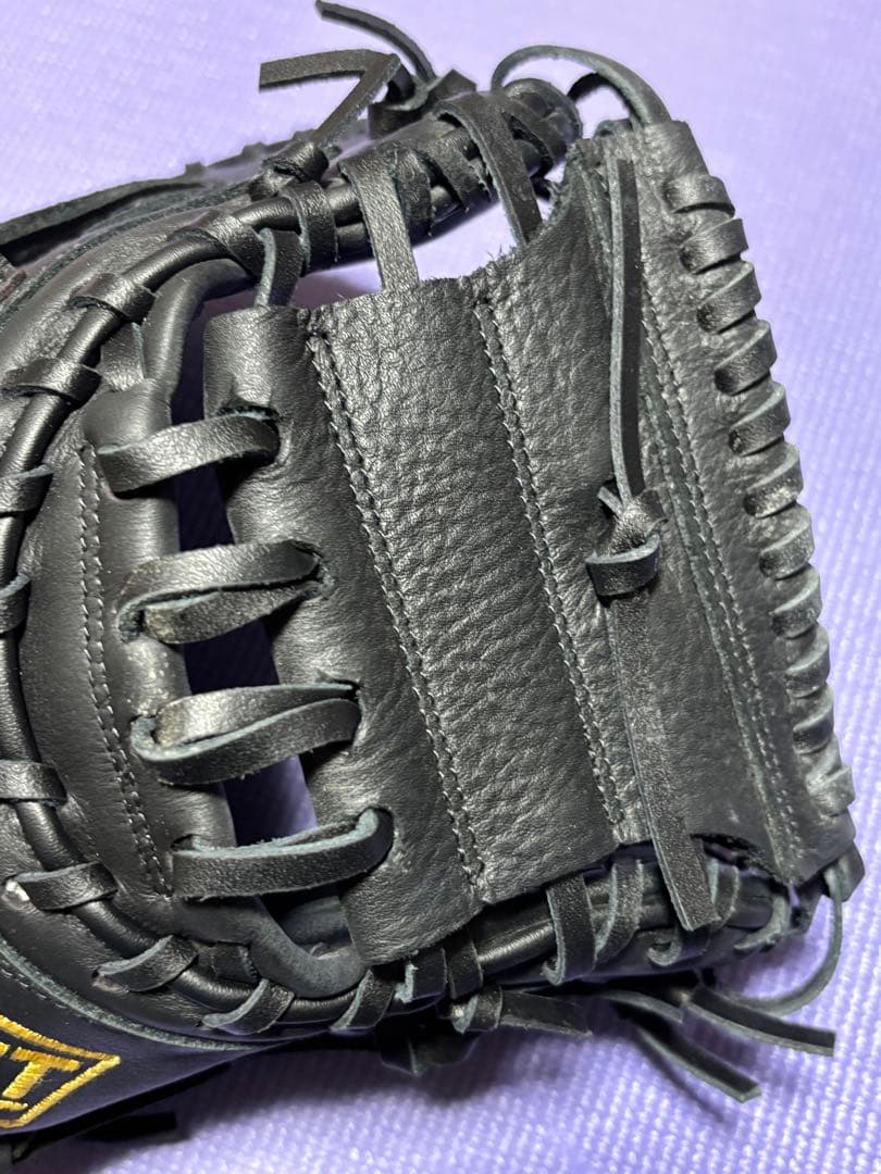 【美品】[ZETT]ゼット軟式捕手用キャッチャーミット　ライテックス　ブラック