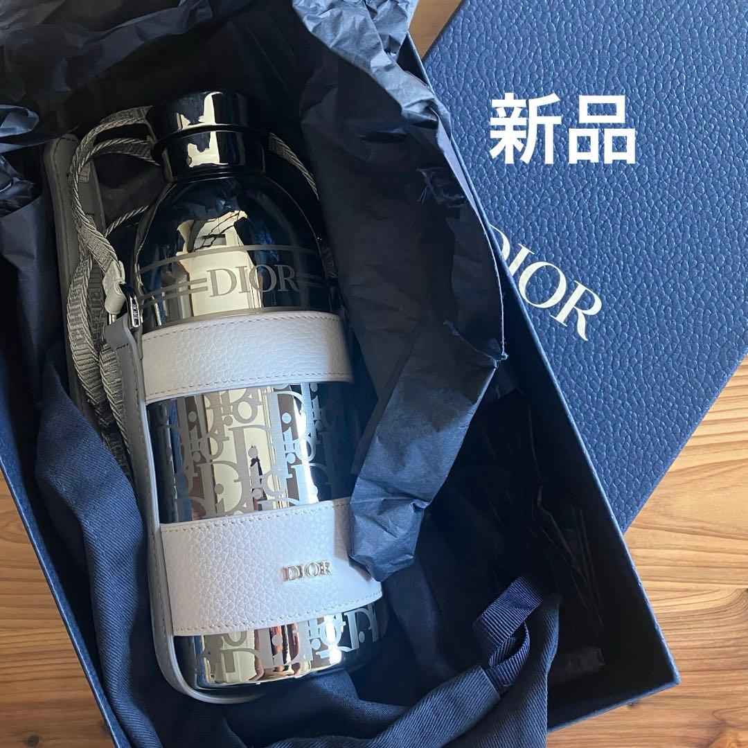 【新品】ディオール　オム ストラップ付き オブリーク ステンレス ボトル
