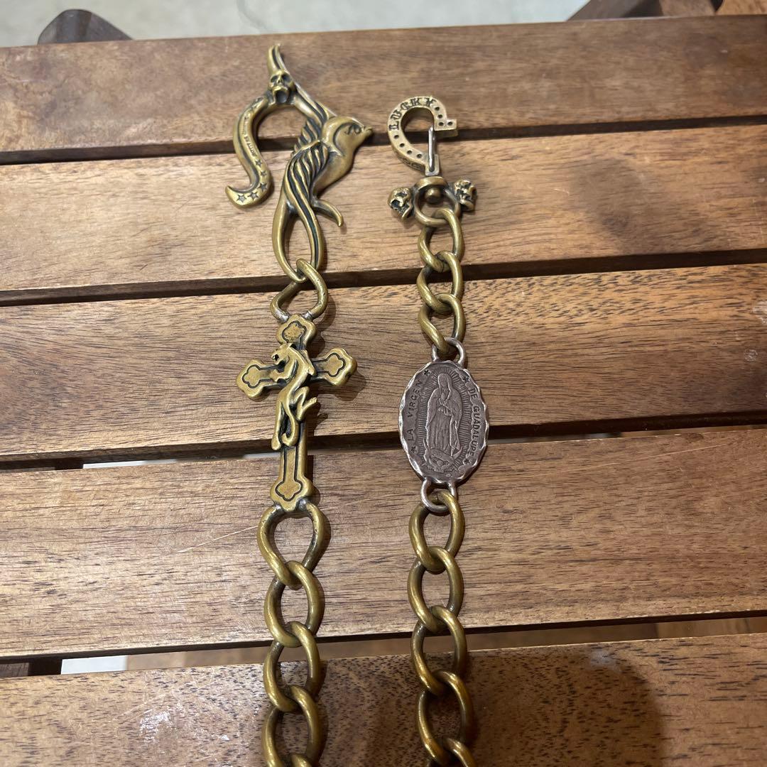 galcia ガルシア　真鍮　ブラス　ウォレットチェーン　シルバー925 スカル