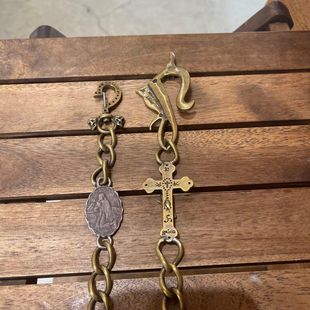 galcia ガルシア　真鍮　ブラス　ウォレットチェーン　シルバー925 スカル