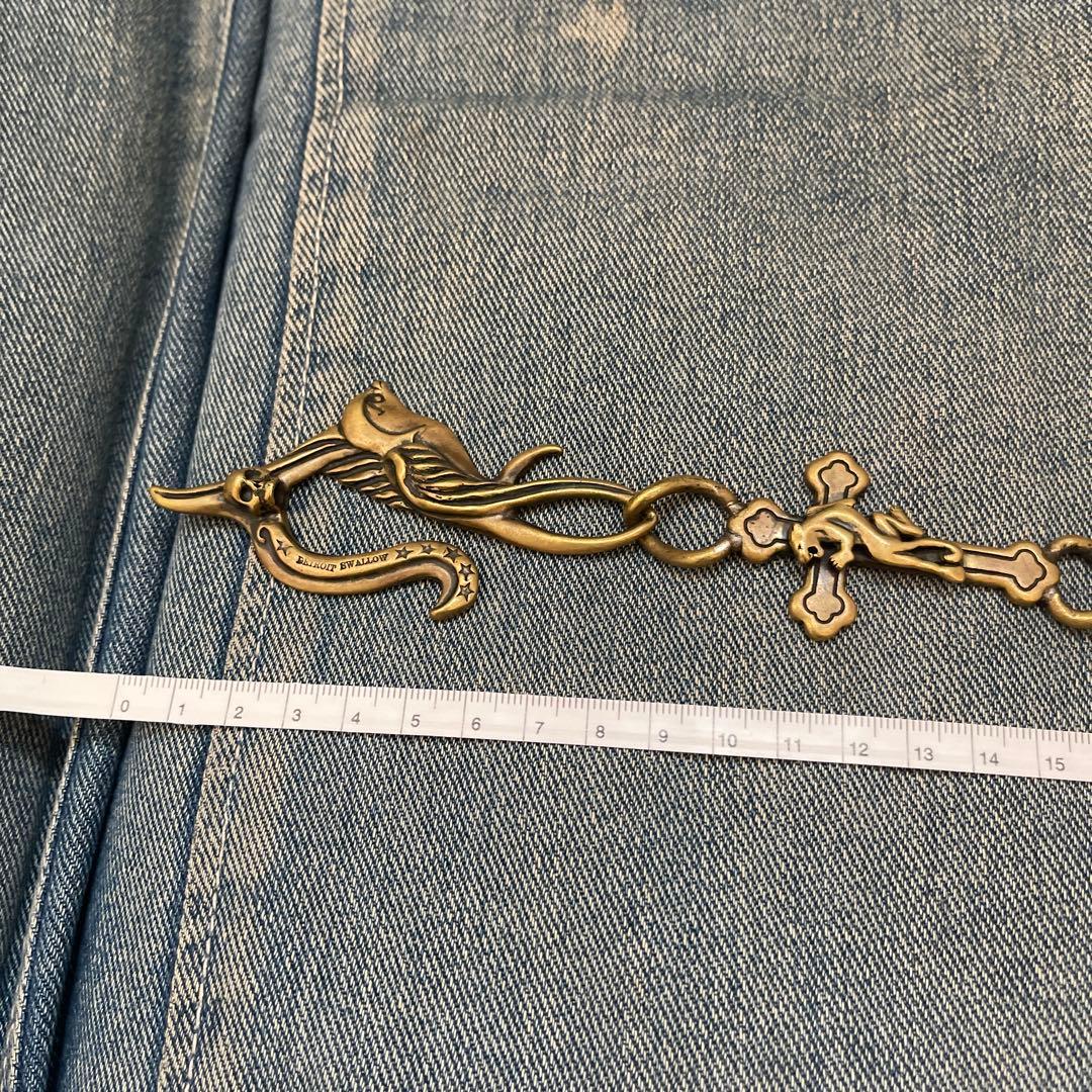 galcia ガルシア　真鍮　ブラス　ウォレットチェーン　シルバー925 スカル