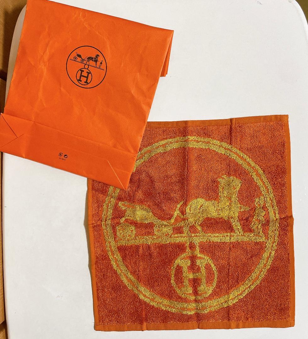 HERMES　エルメス タオルハンカチ デュック タイガー