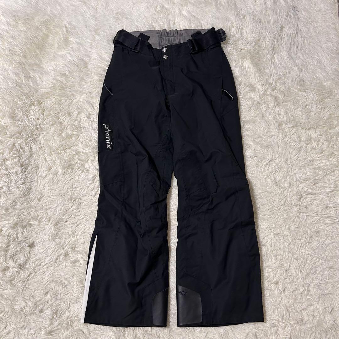 【美品】phenix フェニックス スキーウェア 上下 黒 レディース メンズS