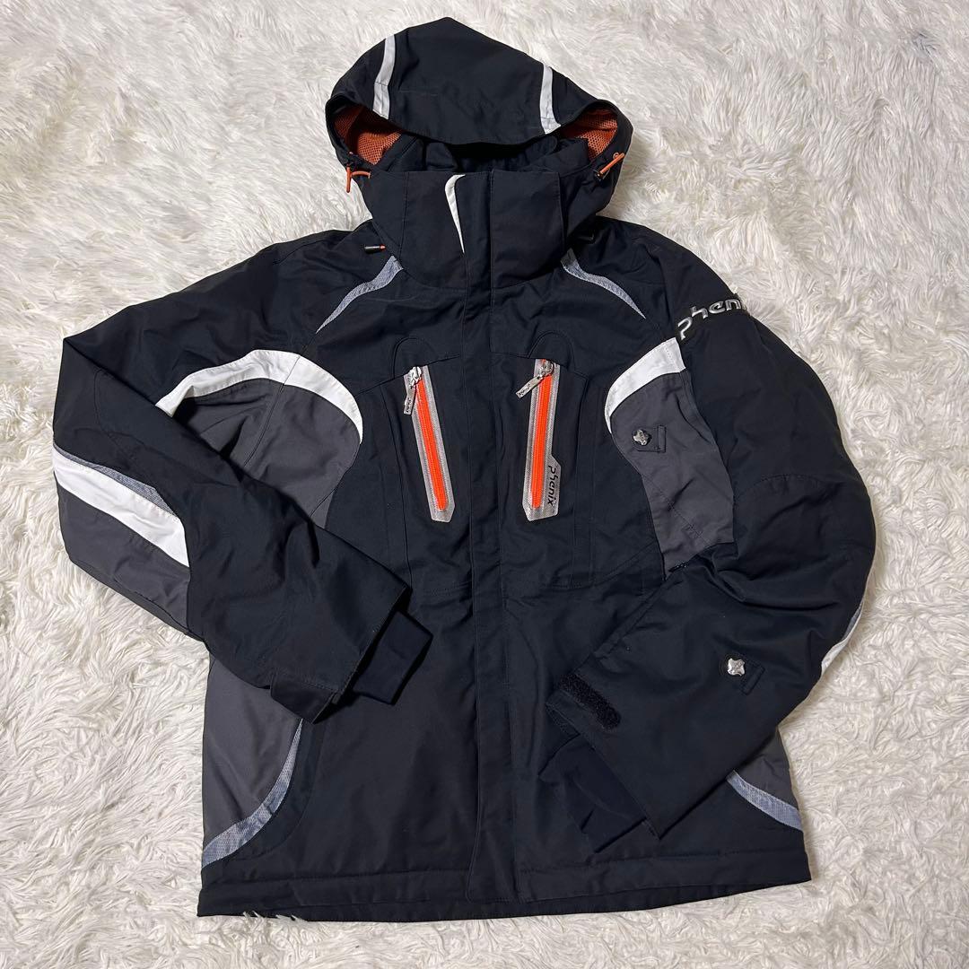 【美品】phenix フェニックス スキーウェア 上下 黒 レディース メンズS