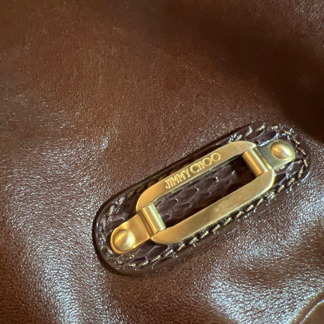 ジミーチュウ フリンジショルダーバック ブラウン