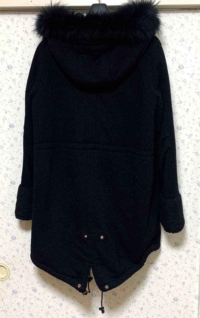 ボリュームファー付きモッズコート　Y2K 平成ギャル　フェアリーグランジ